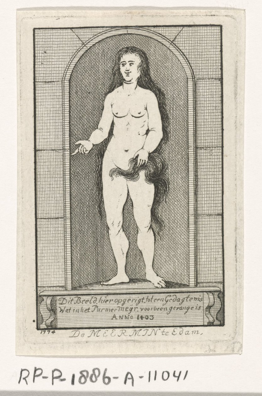 Niche with the Statue of a Mermaid by Caspar Jacobsz. Philips