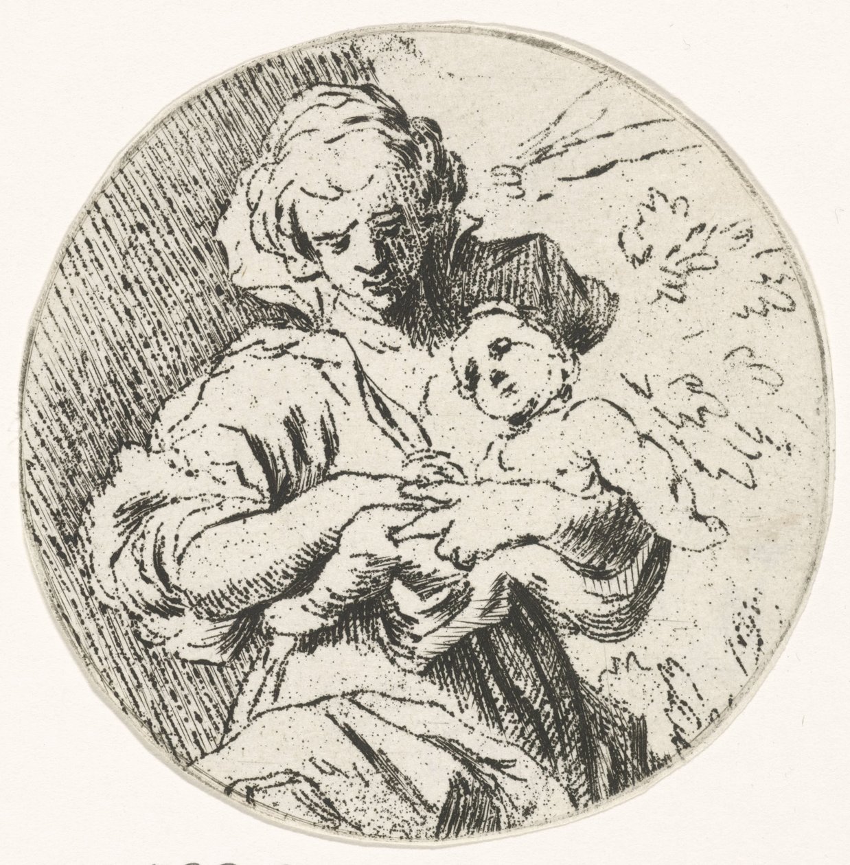 Woman with Child in Arms by Caspar Jacobsz. Philips