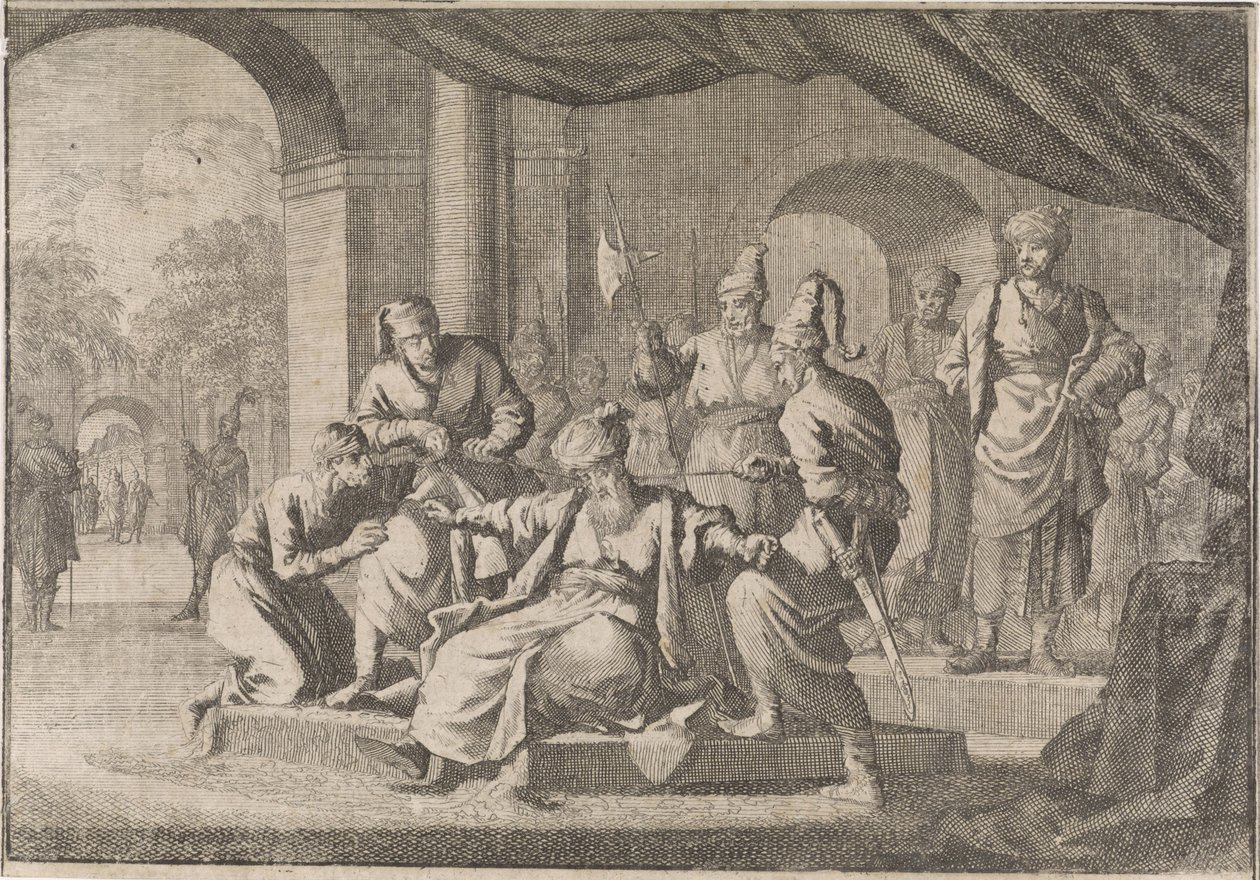 Mustafa, the Nephew of Sultan Murad IV, Strangled by His Order, 1639 by Caspar Luyken (attributed to)