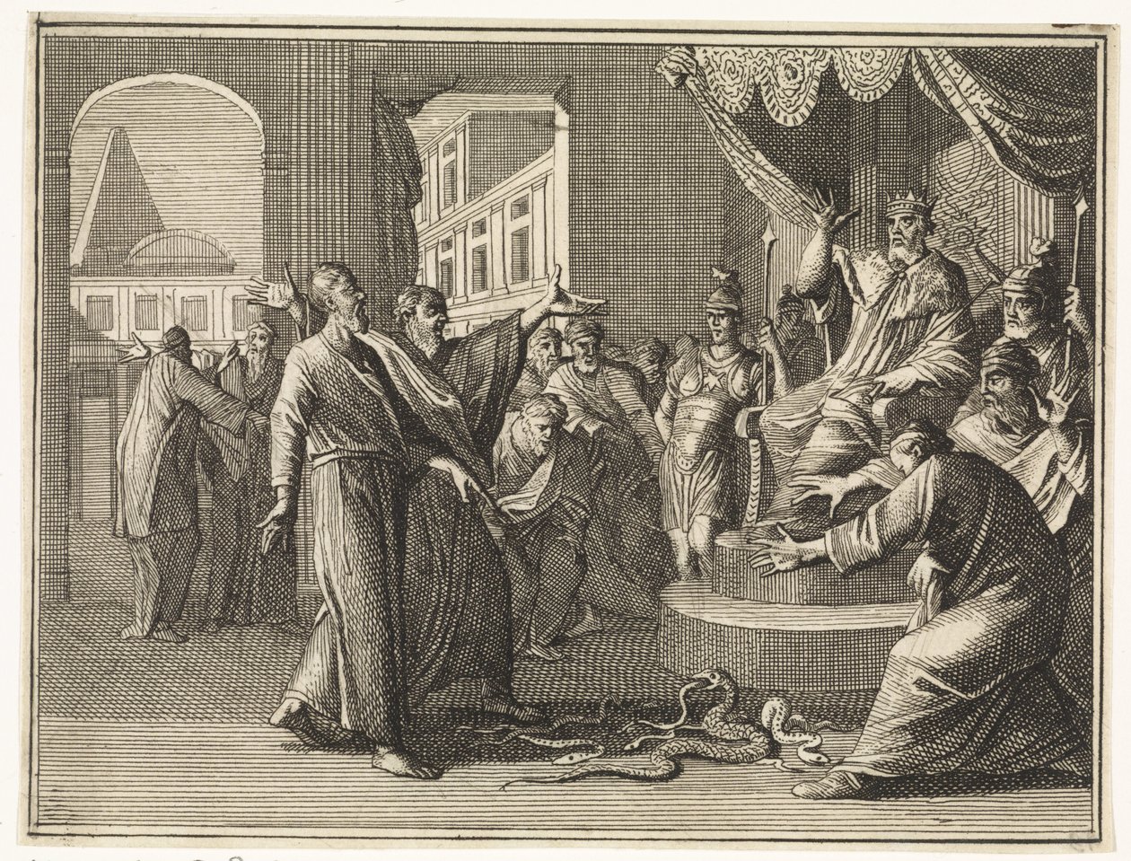 The Staff of Moses Turned into a Serpent Swallows the Egyptian Magicians