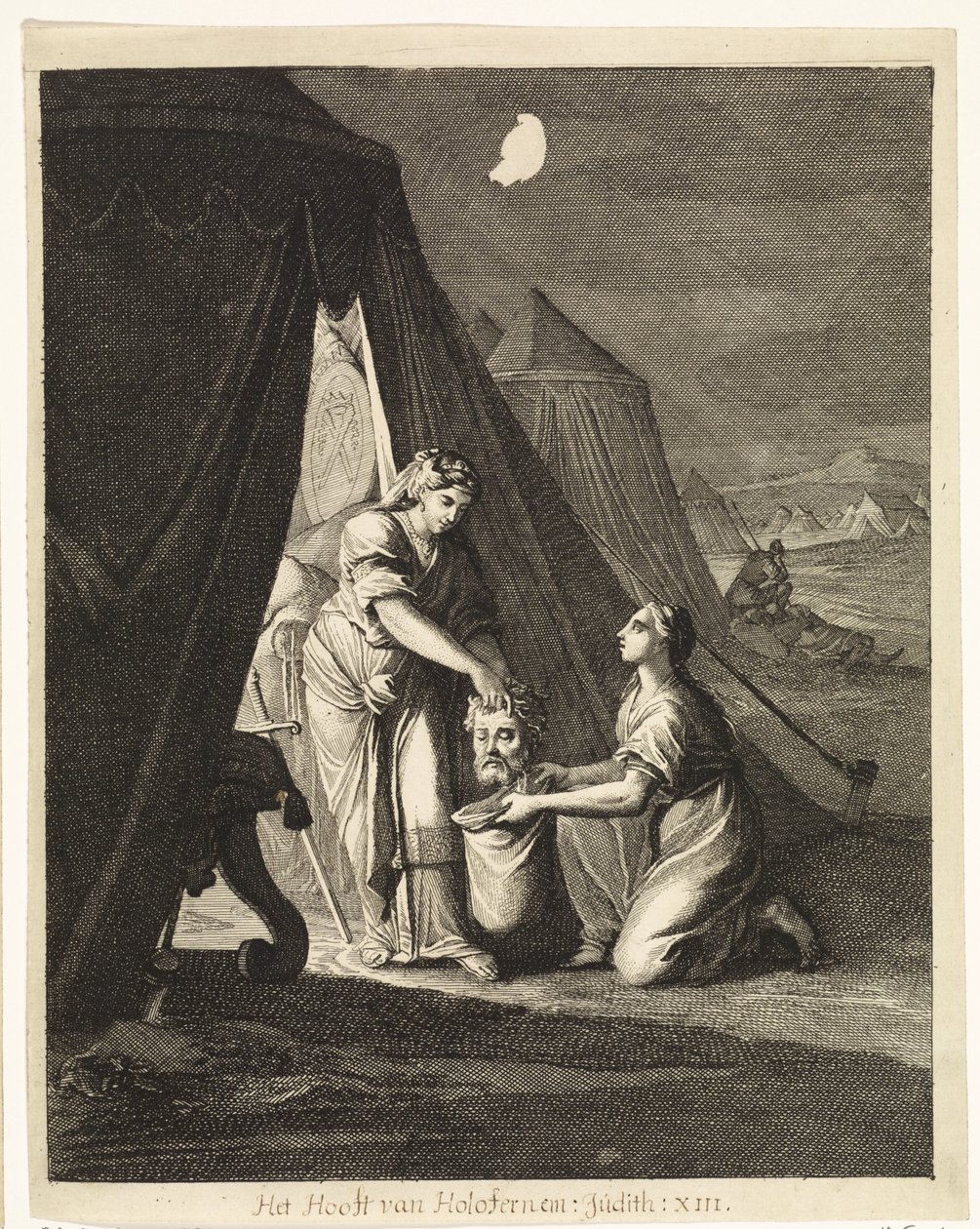 Judith Puts the Head of Holofernes in a Bag by Caspar Luyken