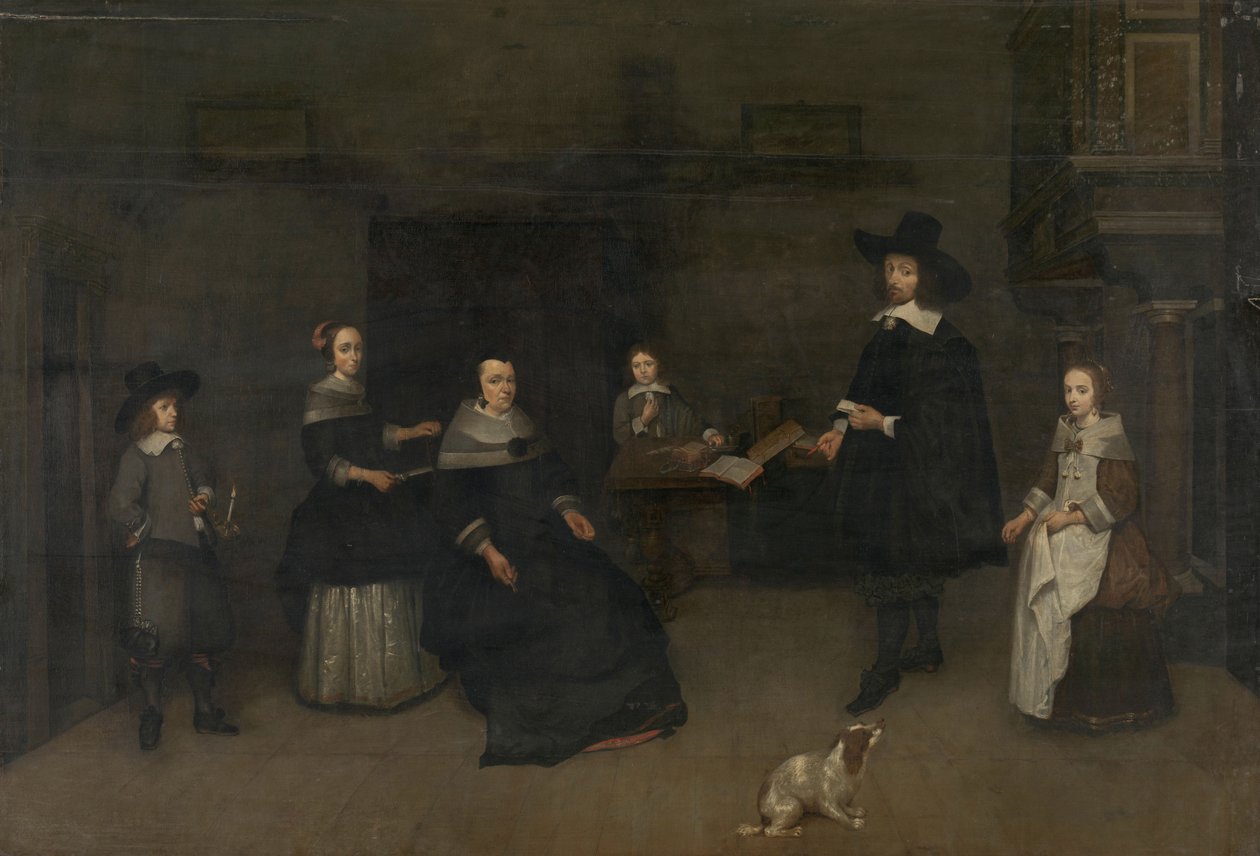 Family Scene by Caspar Netscher
