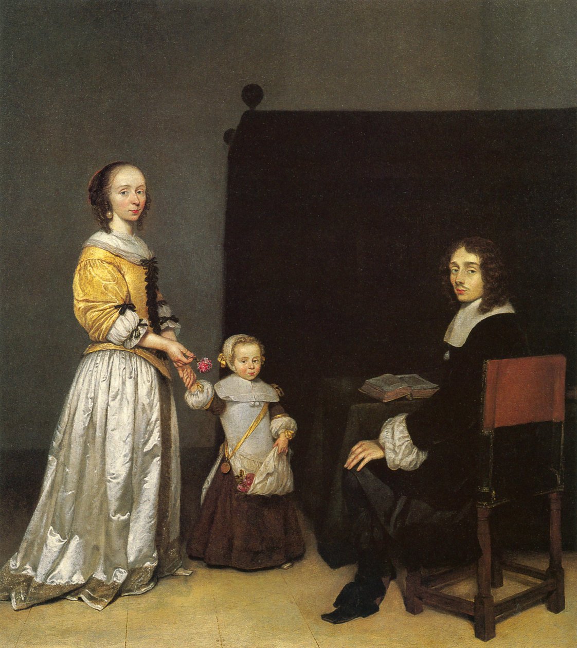 Portrait of an Unknown Family by Caspar Netscher