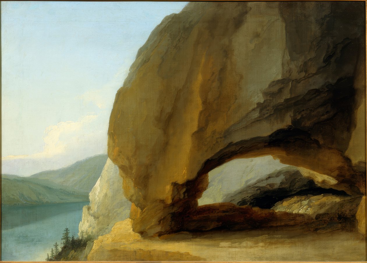 Rock Arch of the Beatus Cave by Caspar Wolf