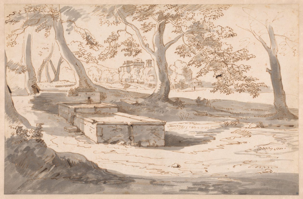 View of the Abbey of Grottaferrata by Caspar van Wittel