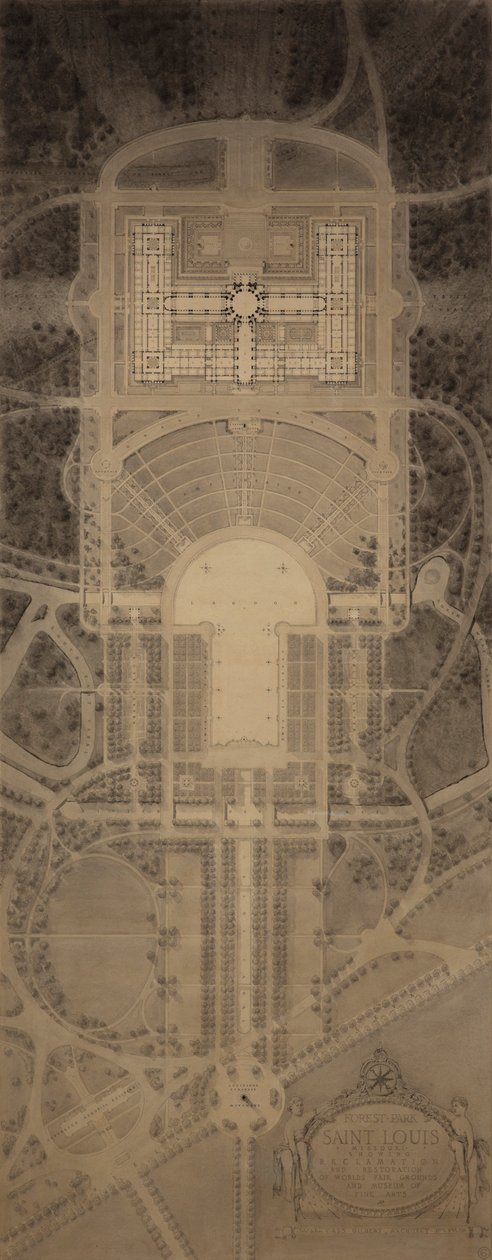 Forest Park, Saint Louis, Missouri: Showing Reclamation and Restoration of World’s Fair Grounds and Museum of Fine Arts by Cass Gilbert