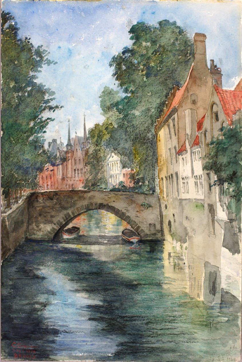 On the Canal, Bruges by Cass Gilbert