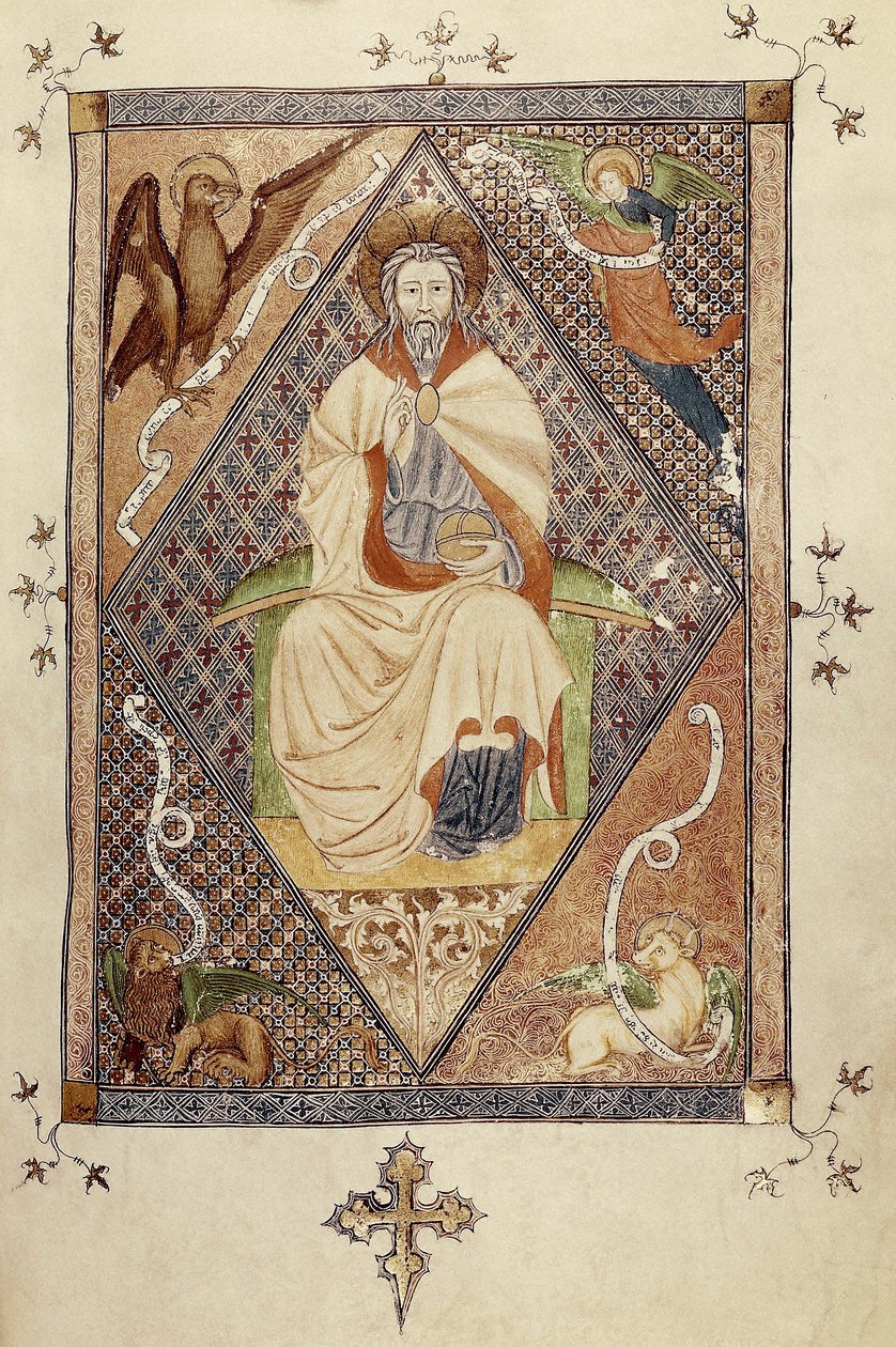 Christ in majesty (in glory) (miniature) by Catalan School