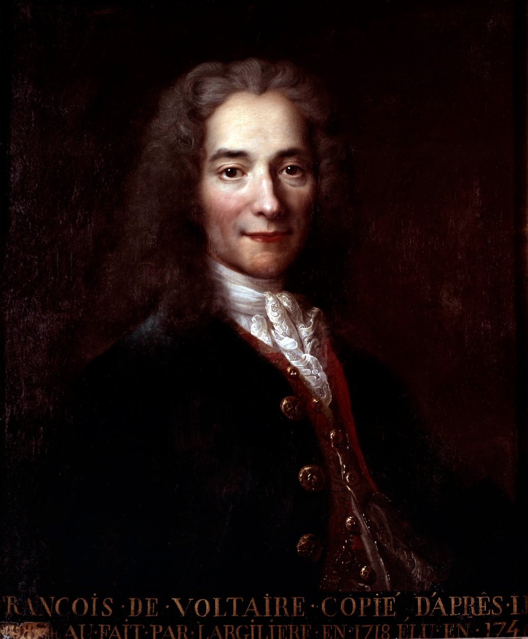 Voltaire, copy after painting by Nicolas de Largilliere by Catherine Lusurier
