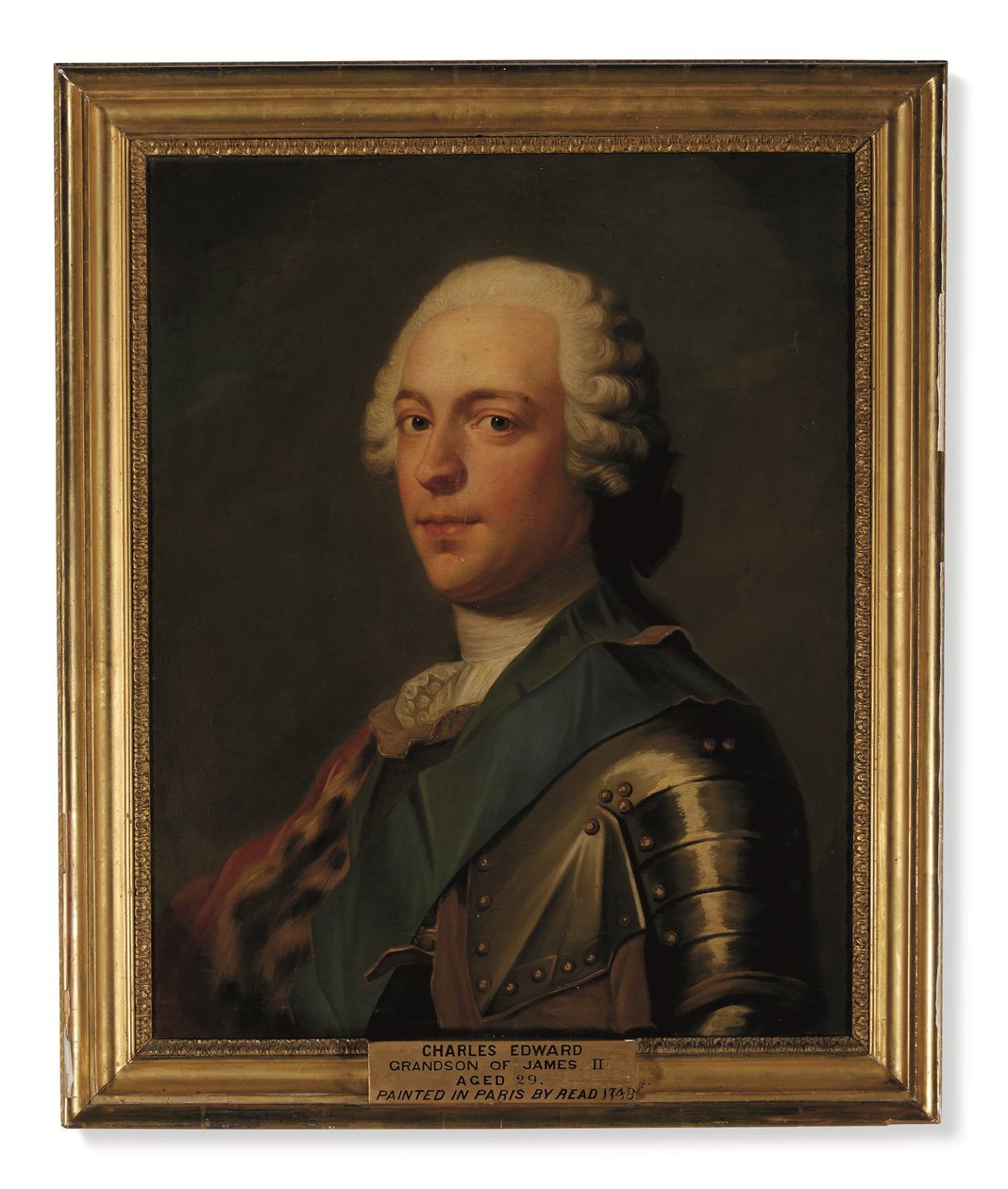Prince Charles Edward Stuart, in Armor, with Blue Sash of the Order of the Garter by Catherine (attr. to) Read