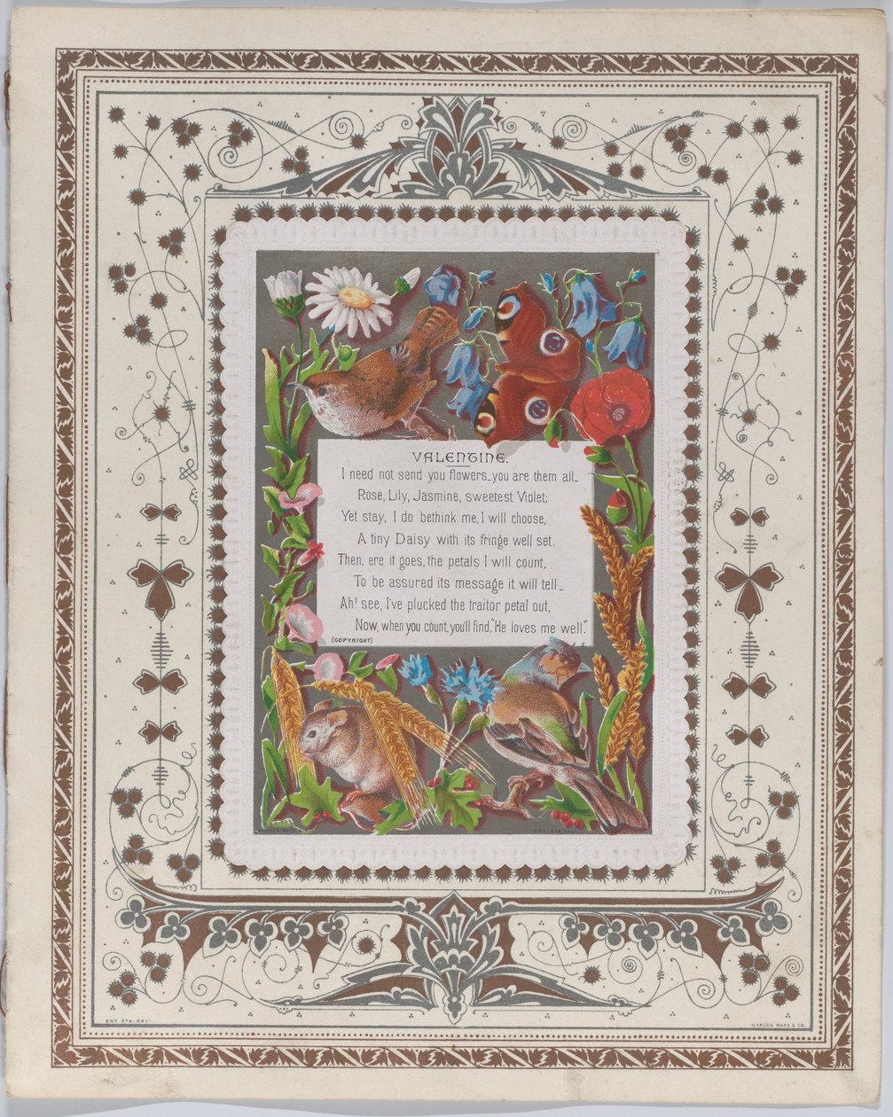 Valentine, 1874 by Catherine Greenaway