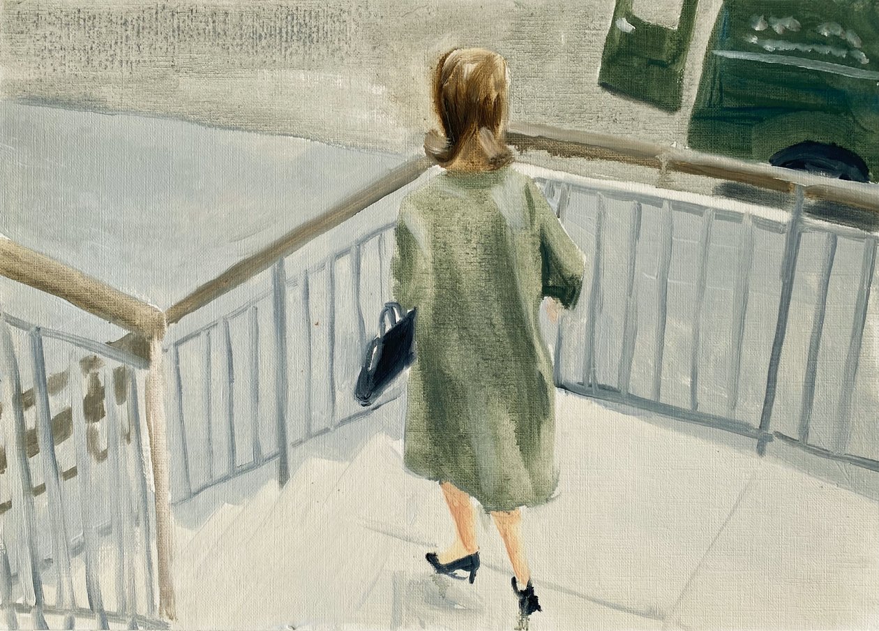 4.06.20 They were meeting to go to the hotel, 2020 by Cathy Lomax