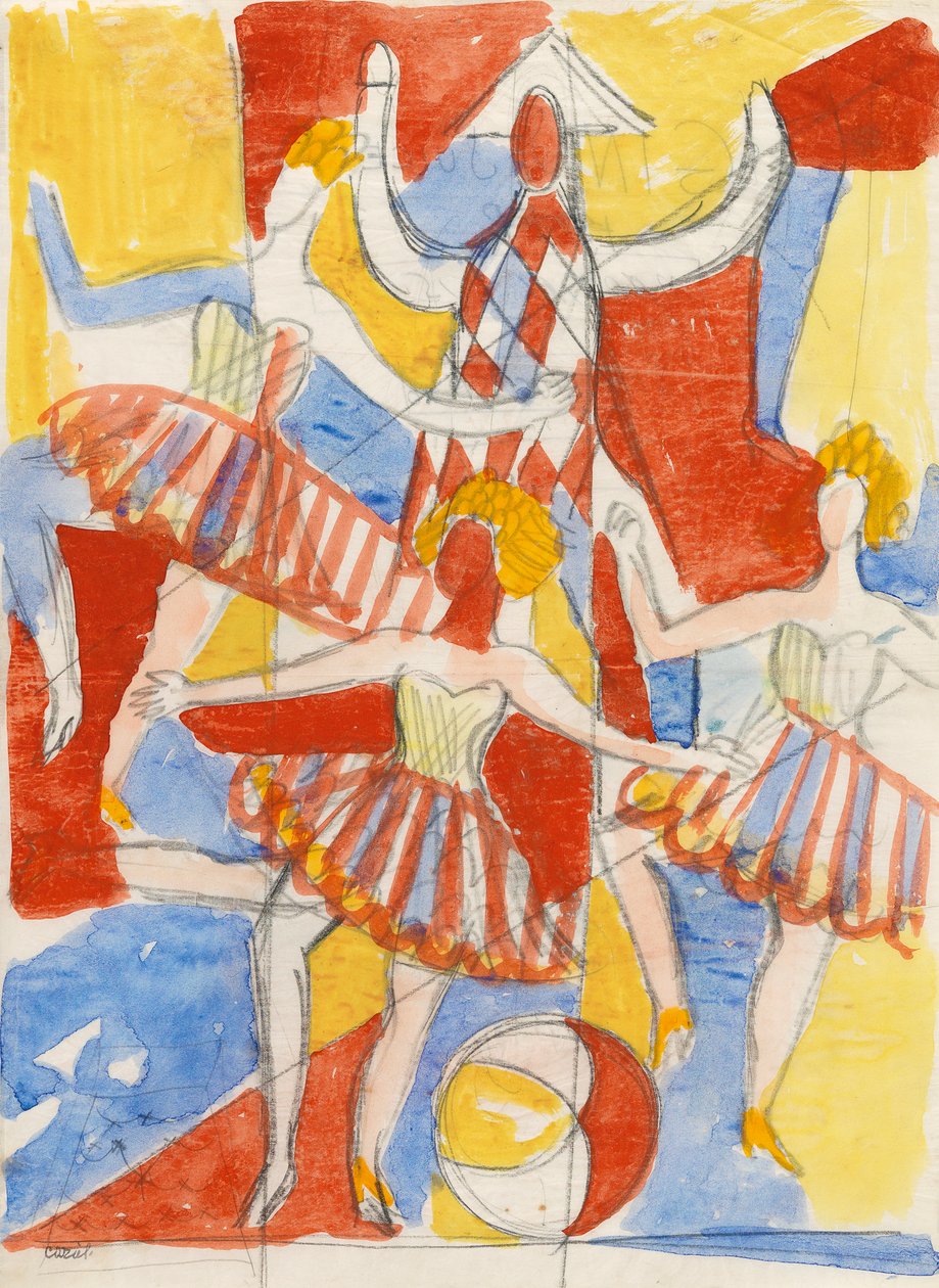 Acrobatic Dancers, c.1937 by Caziel Caziel