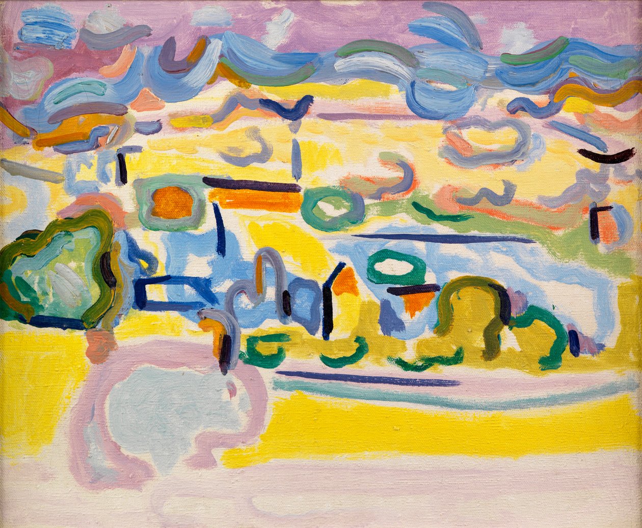 Fauvist Landscape, c.1945 by Caziel Caziel
