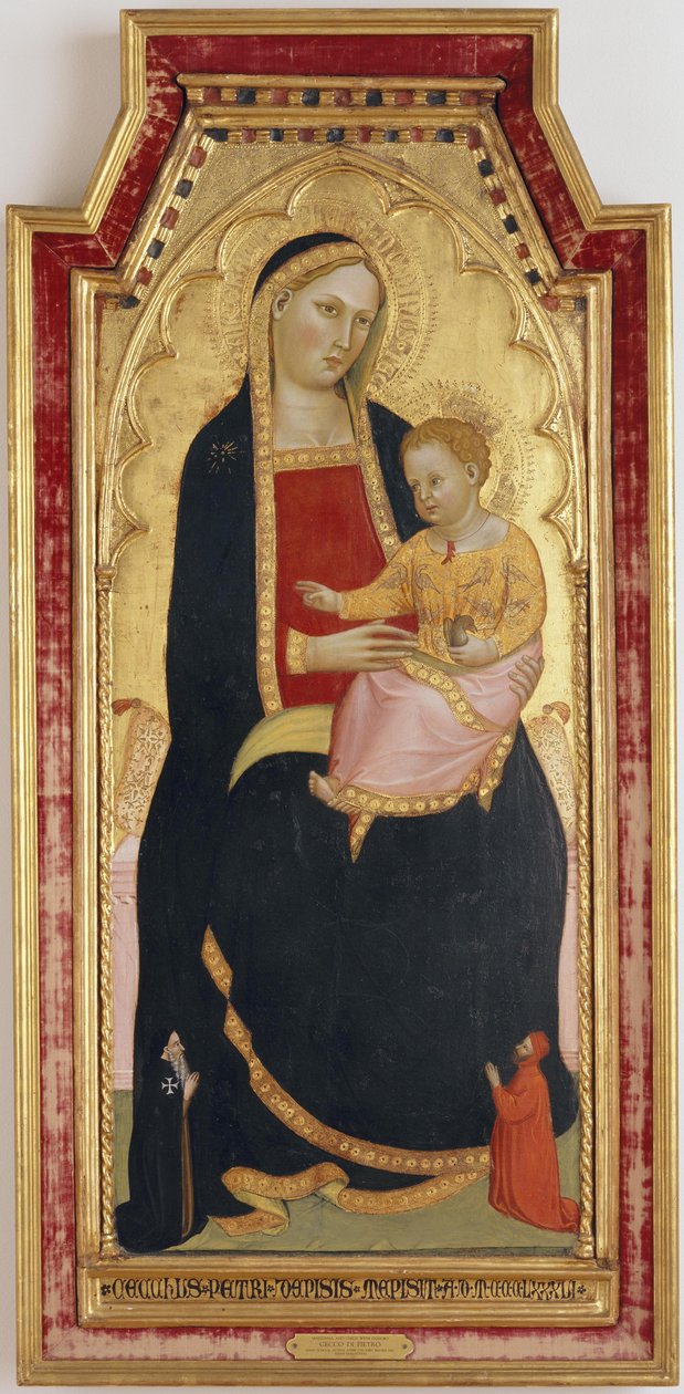 Madonna and Child with Donors by Cecco di Pietro