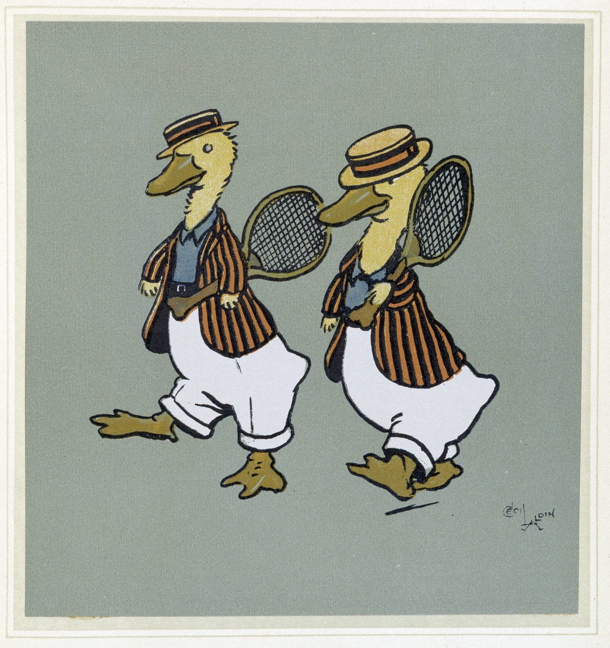 Two Ducks in Tennis Suits - in 