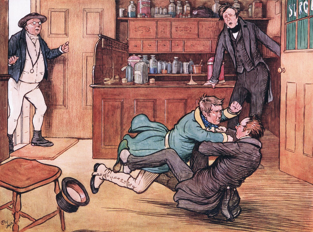 He felled Mr Benjamin Allen to the ground by Cecil Charles Windsor Aldin