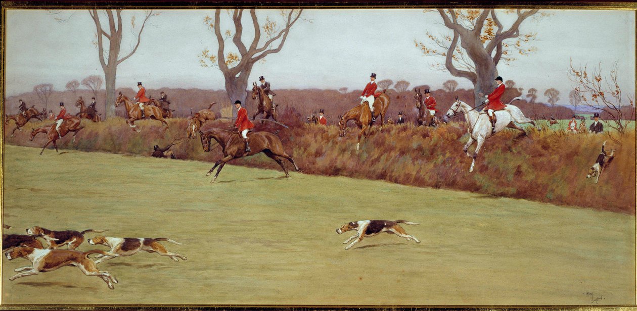 Hunting scene, the crew Blackmoor by Cecil Charles Windsor Aldin