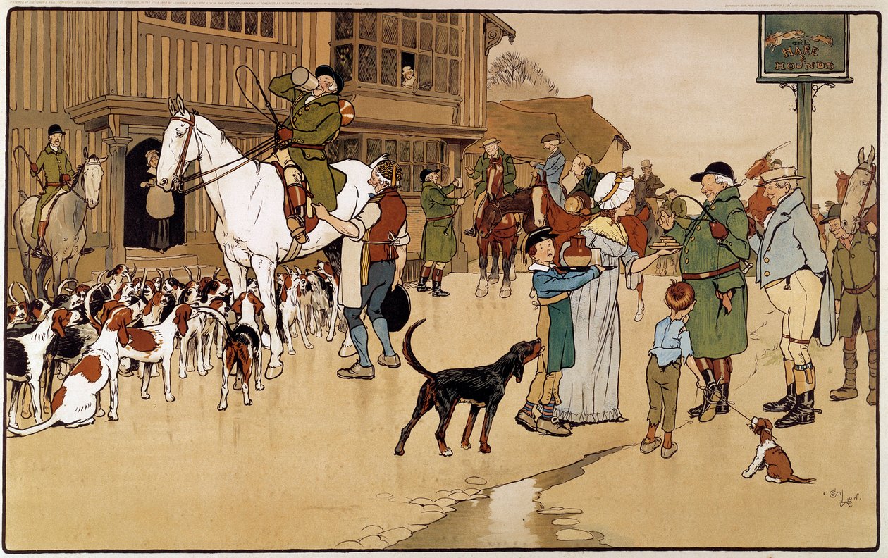 Stop at the Inn During a Hare Hunt by Cecil Charles Windsor Aldin