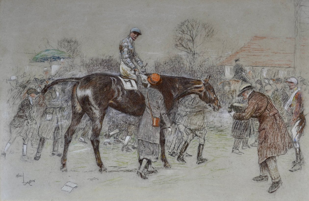 To Lead in the Winner While the Bookmakers Cheered, c.1920-25 by Cecil Charles Windsor Aldin