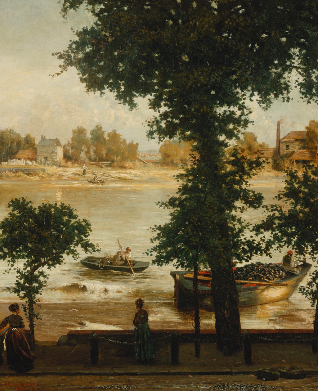 A Summer Evening at Cheyne Walk by Cecil Gordon Lawson