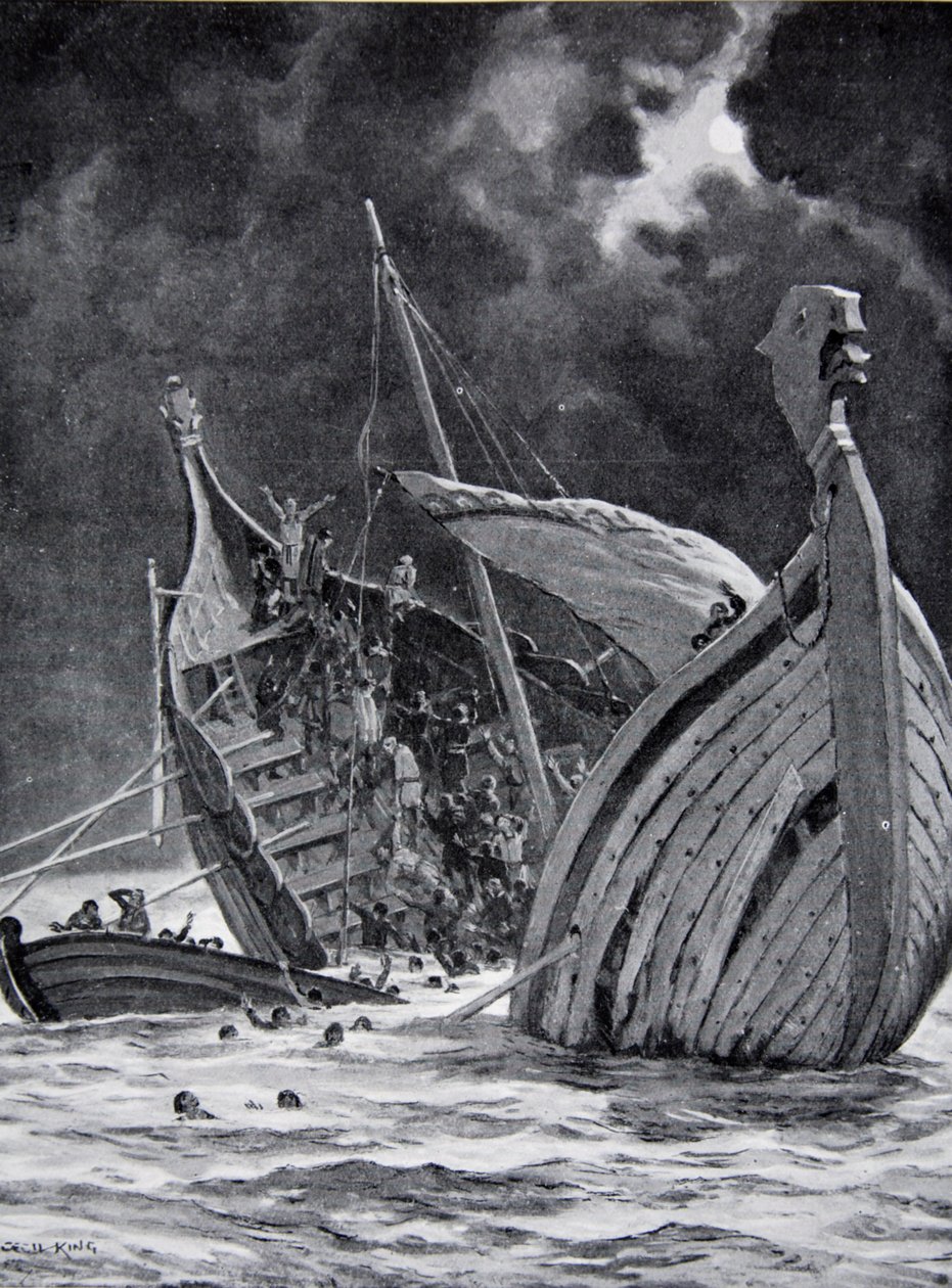 The Loss of the White Ship in 1120, Illustration from 