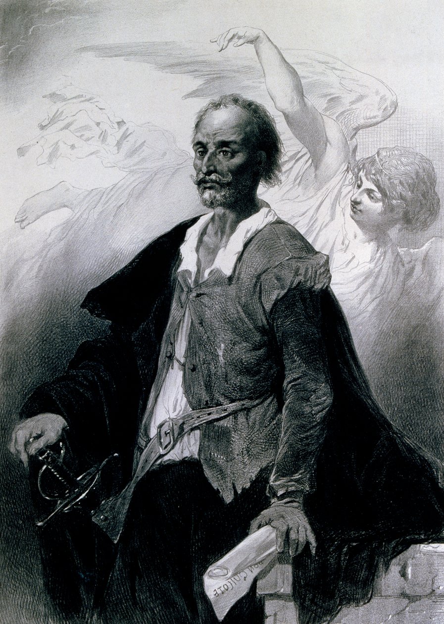 Portrait of Miguel de Cervantes Saavedra by Celestin Francois Nanteuil
