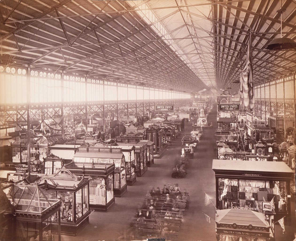 Main Building, from East Gallery, Centennial Exhibition, Philadelphia by Centennial Photographic Co.