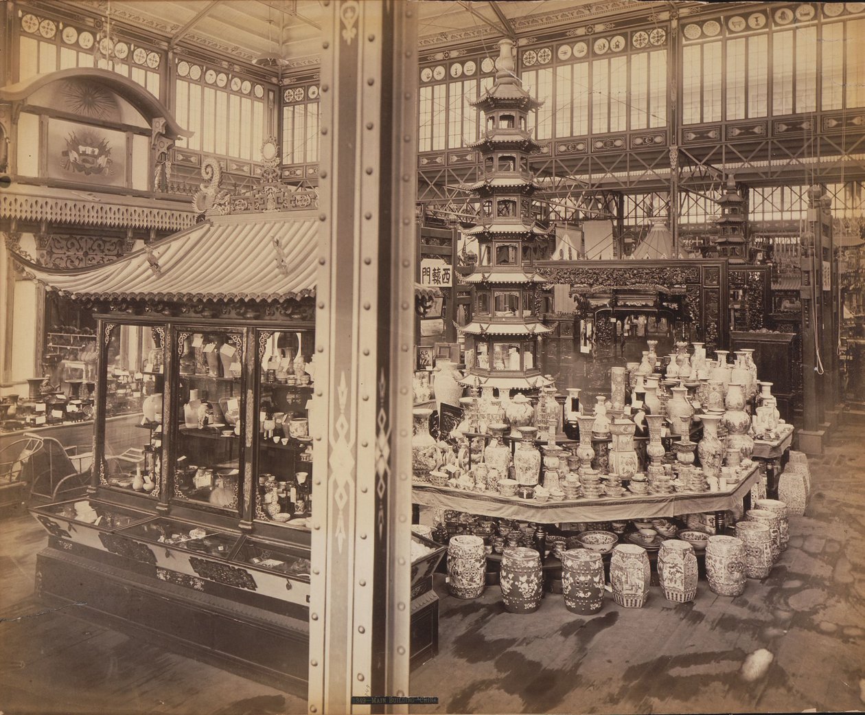 View of the Chinese Court, Main Building, Centennial Exhibition, Philadelphia by Centennial Photographic Co.
