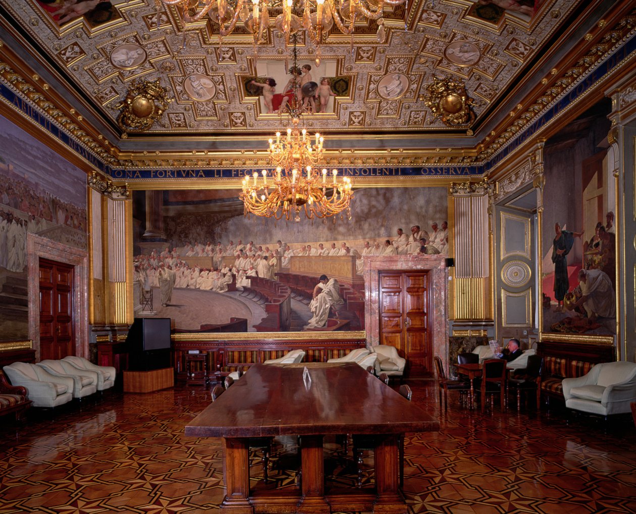 Sala Maccari, Panel Depicting a Roman Senate (detail)