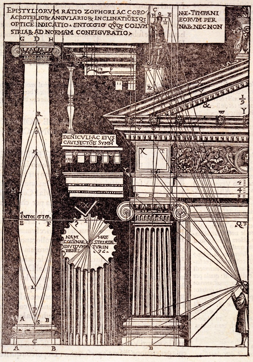 Examples of Classical Proportions, from Di Lucio Vitruvio Pollione de Architectura a Libri Dece, by Gotardo de Ponte Como, 1521 by Cesare di Lorenzo Cesariano