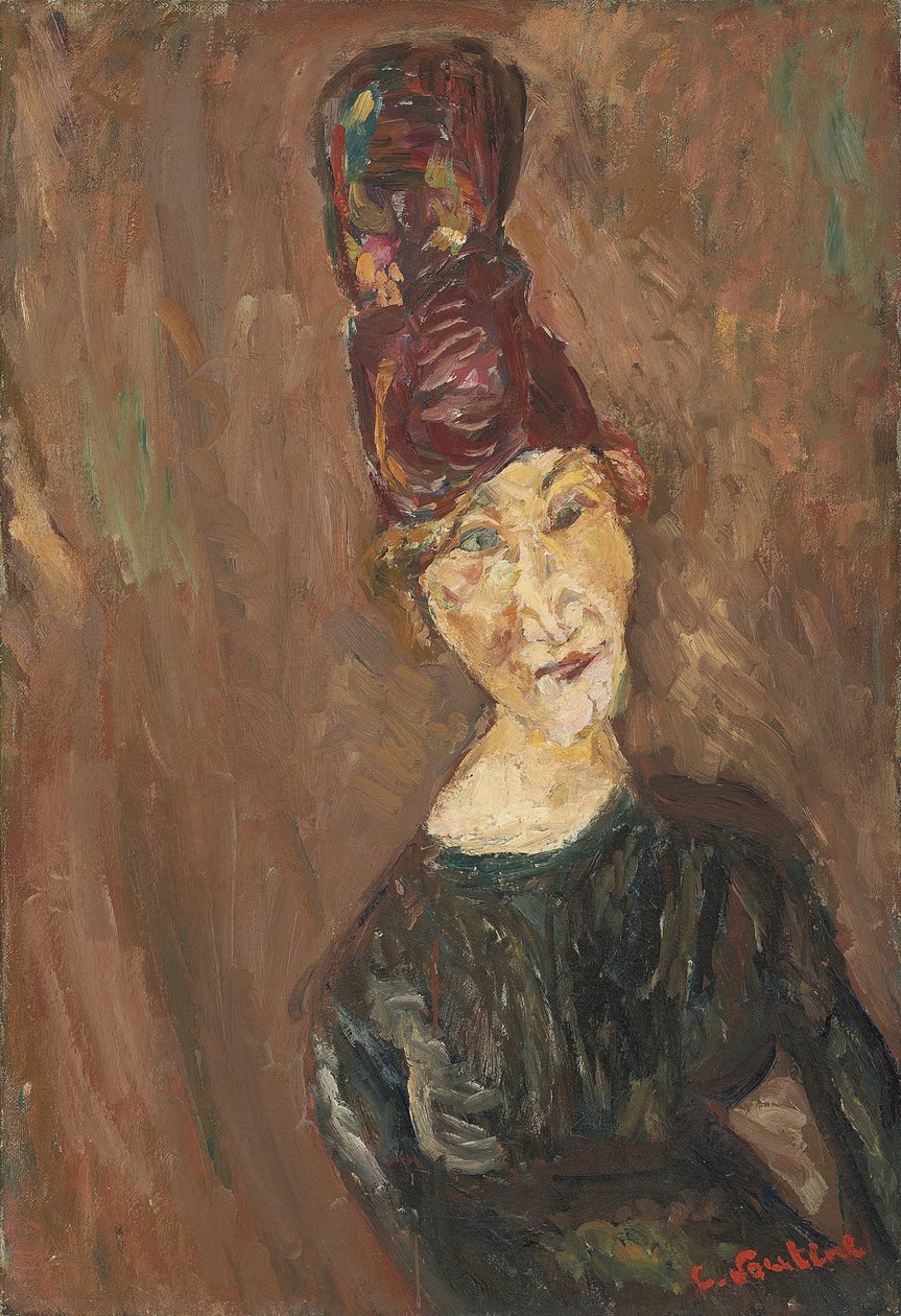 The Woman with the Big Hat by Chaim Soutine