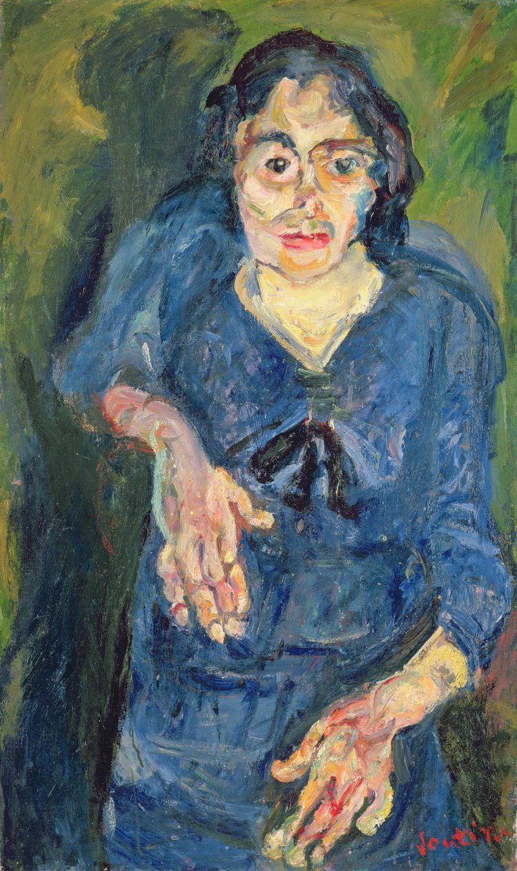 Portrait - Woman in Blue by Chaim Soutine