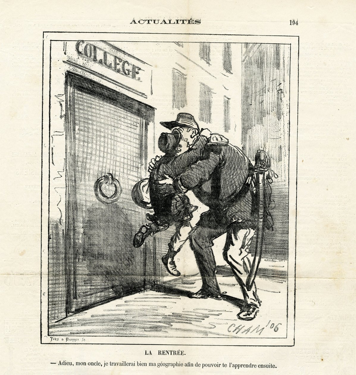Illustration of Cham (1819-1879) in Le Charivari by Amédée de Noé