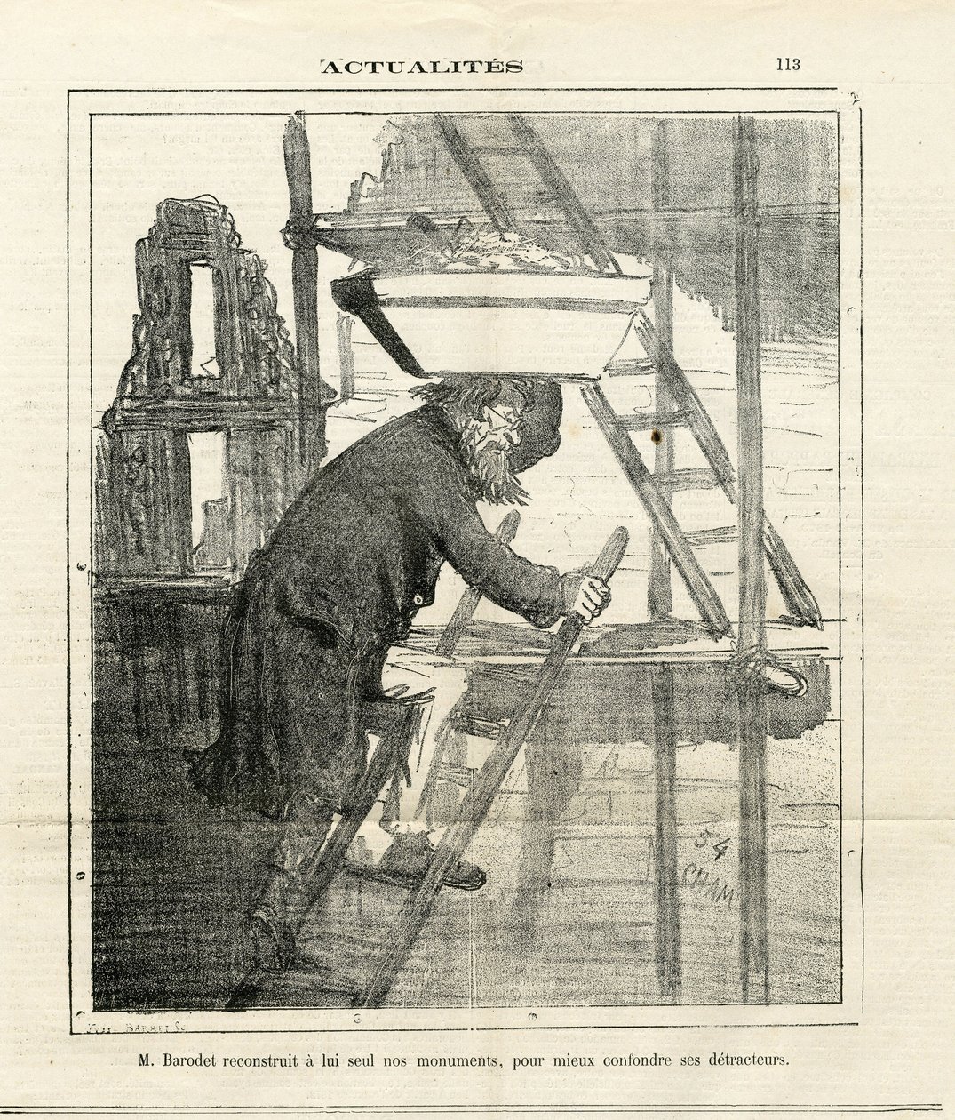 Illustration of Cham (1819-1879) in Le Charivari by Amédée de Noé