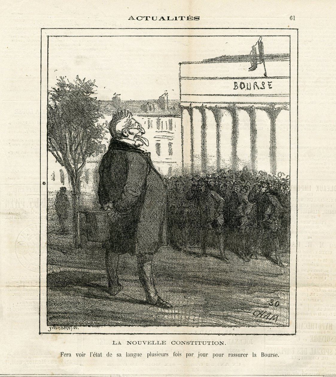 Illustration of Cham (1819-1879) in Le Charivari by Amédée de Noé