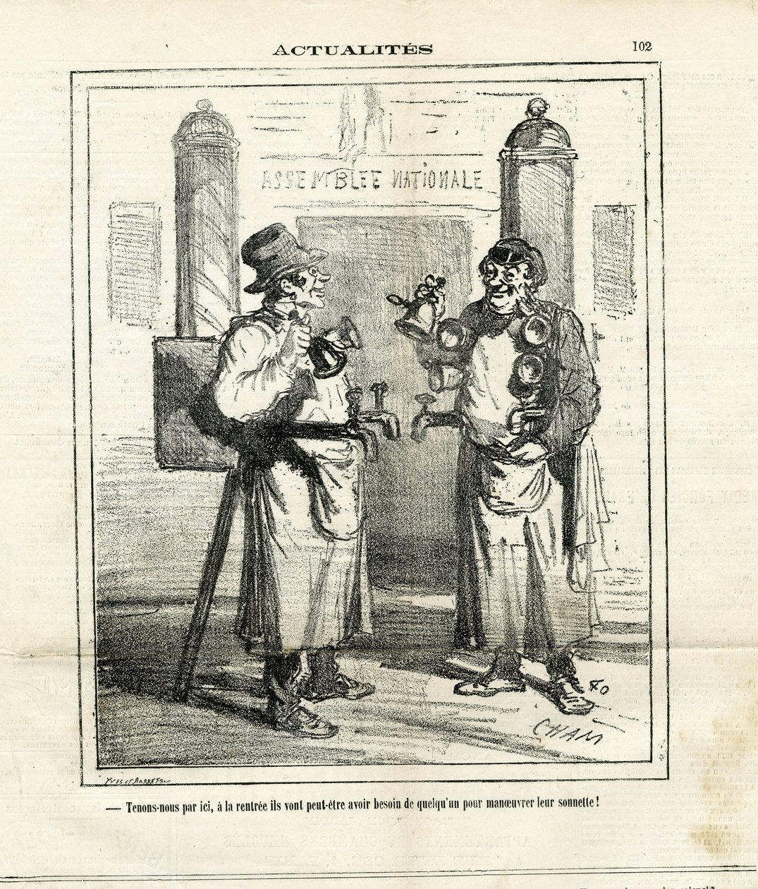 Illustration of Cham (1819-1879) in Le Charivari by Amédée de Noé