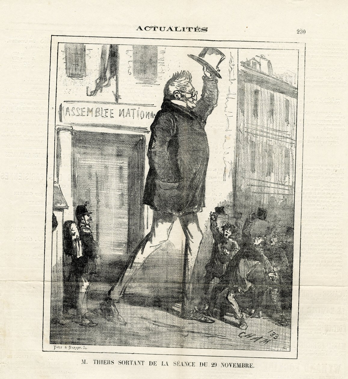 Illustration of Cham (1819-1879) in Le Charivari by Amédée de Noé