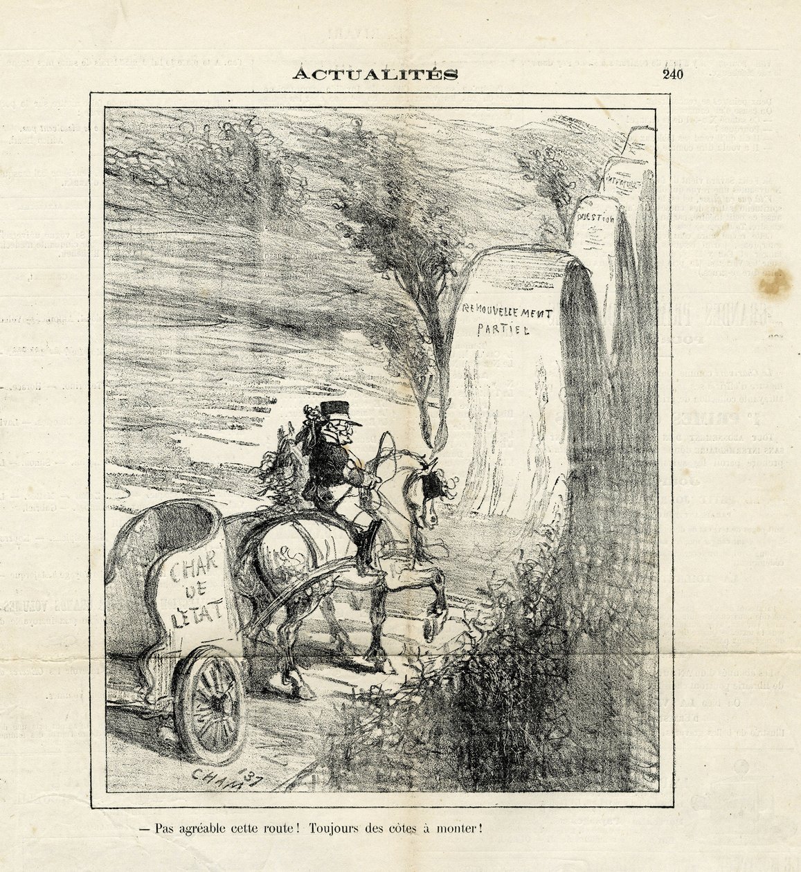 Illustration of Cham (1819-1879) in Le Charivari by Amédée de Noé