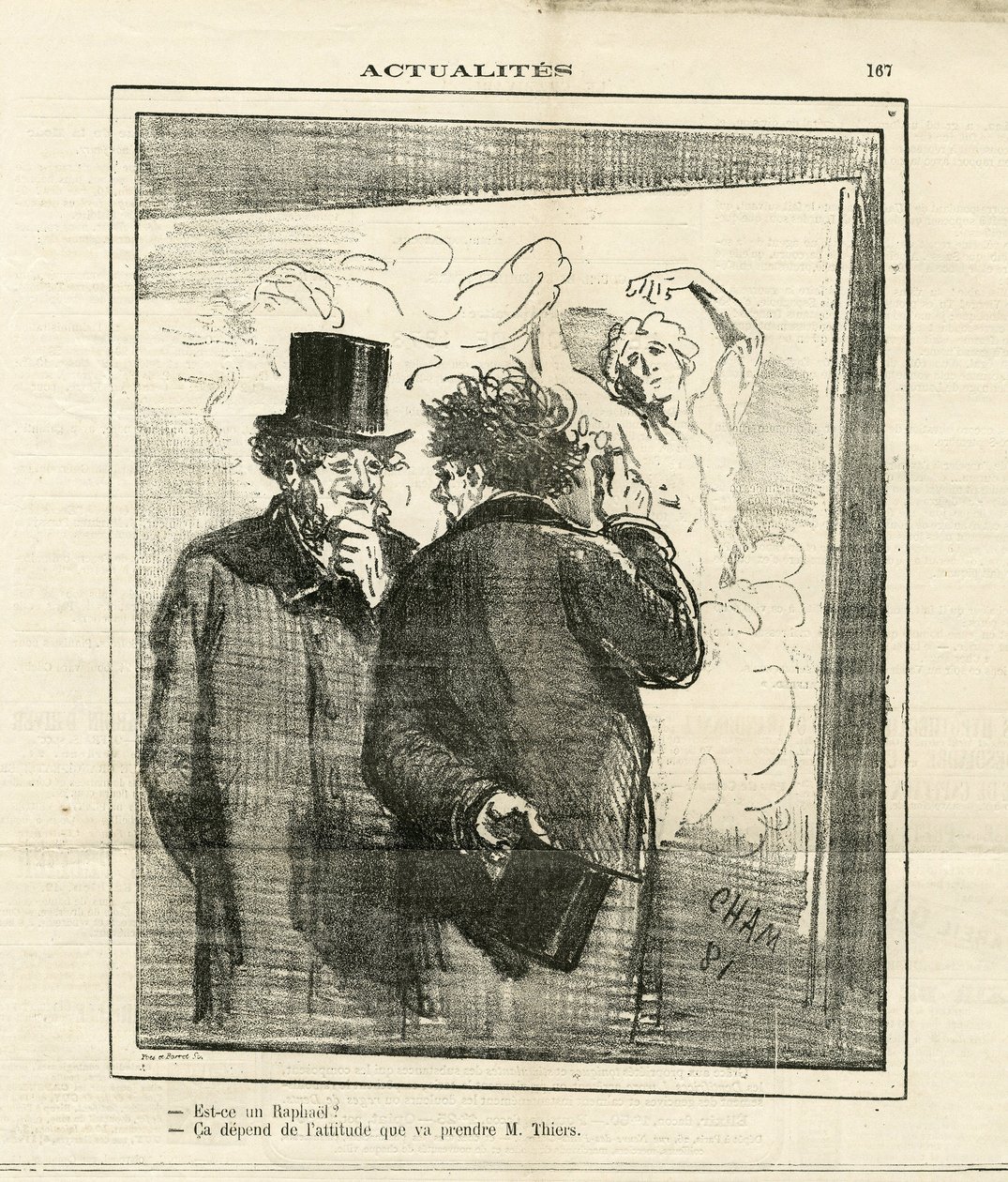 Illustration of Cham (1819-1879) in Le Charivari by Amédée de Noé