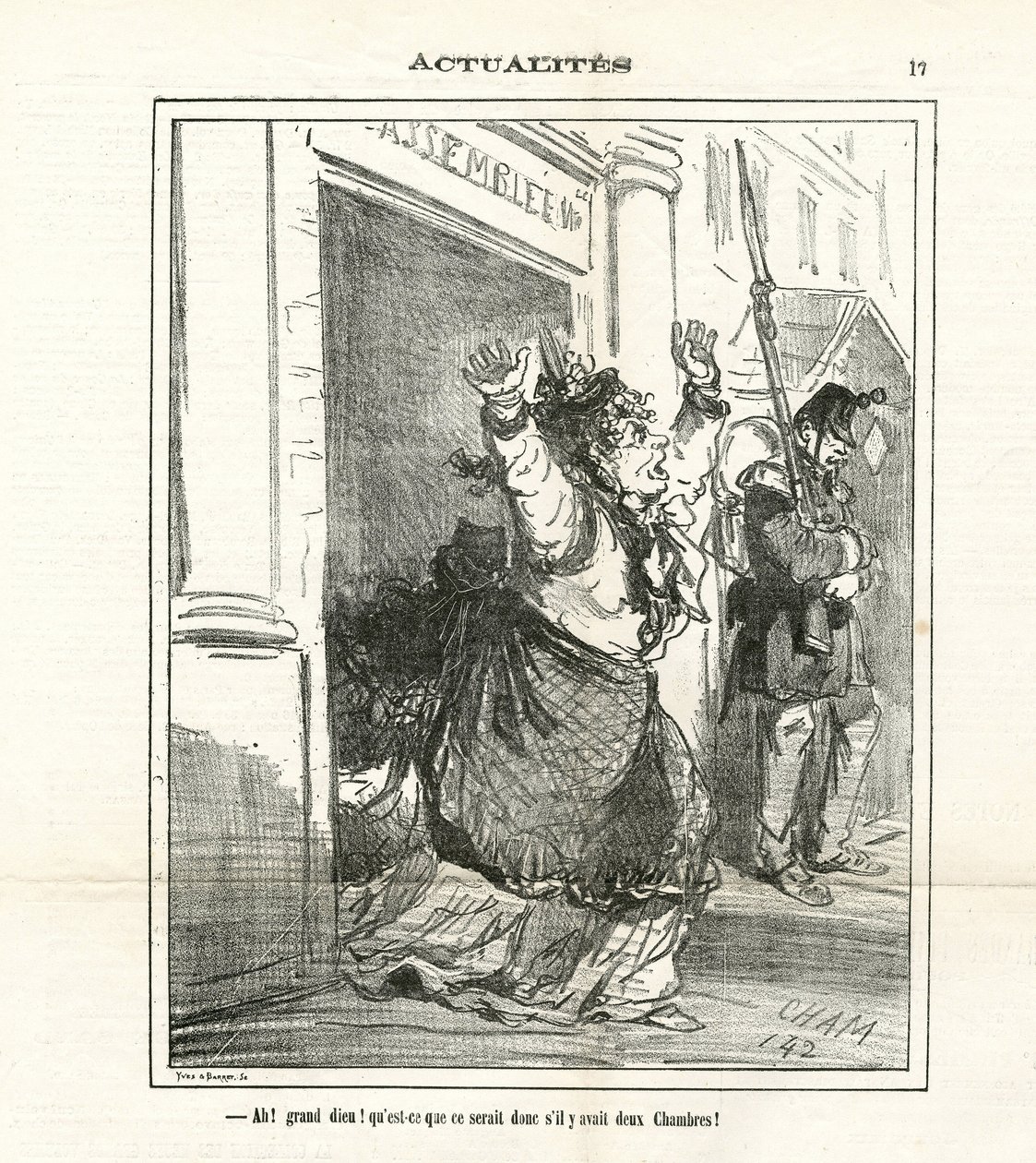 Illustration of Cham (1819-1879) in The Charivari by Amédée de Noé