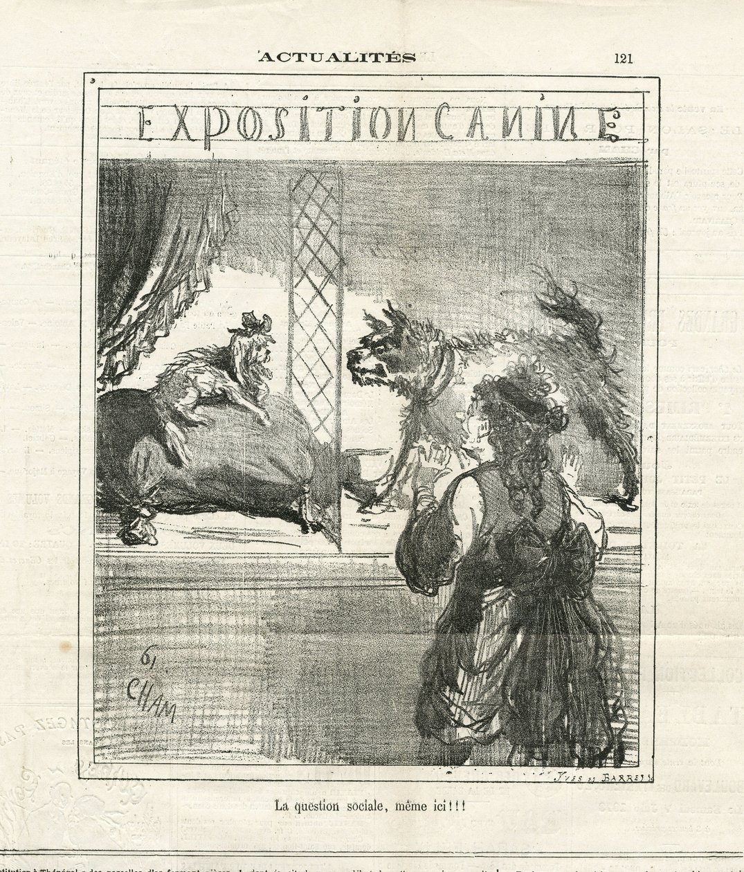 Illustration of Cham (1819-1879) in The Charivari by Amédée de Noé