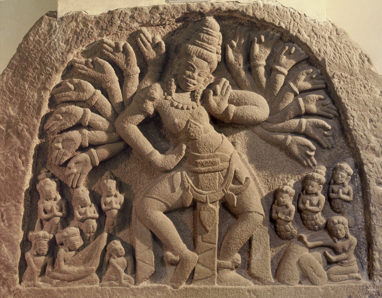 Dancing sixteen-armed Shiva by Cham School