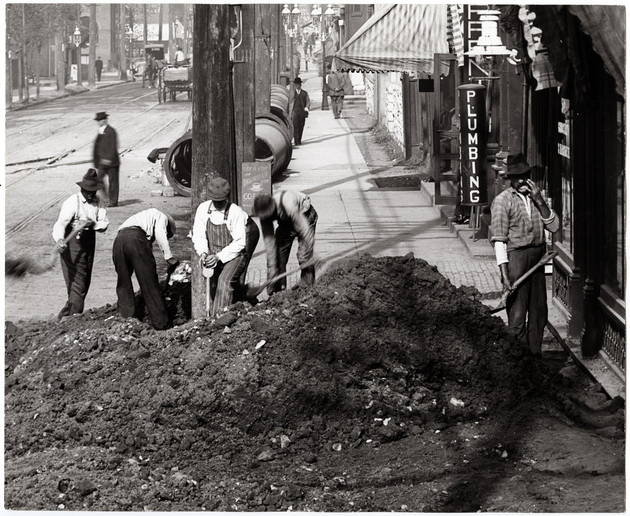 Pigs Loose in the Street at Thirteenth and Market Streets by Charles Clement Holt