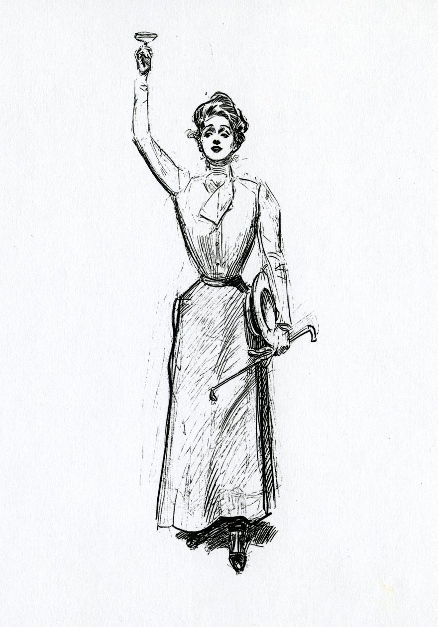 A Gibson Girl Wearing Riding Gear by Charles Dana Gibson
