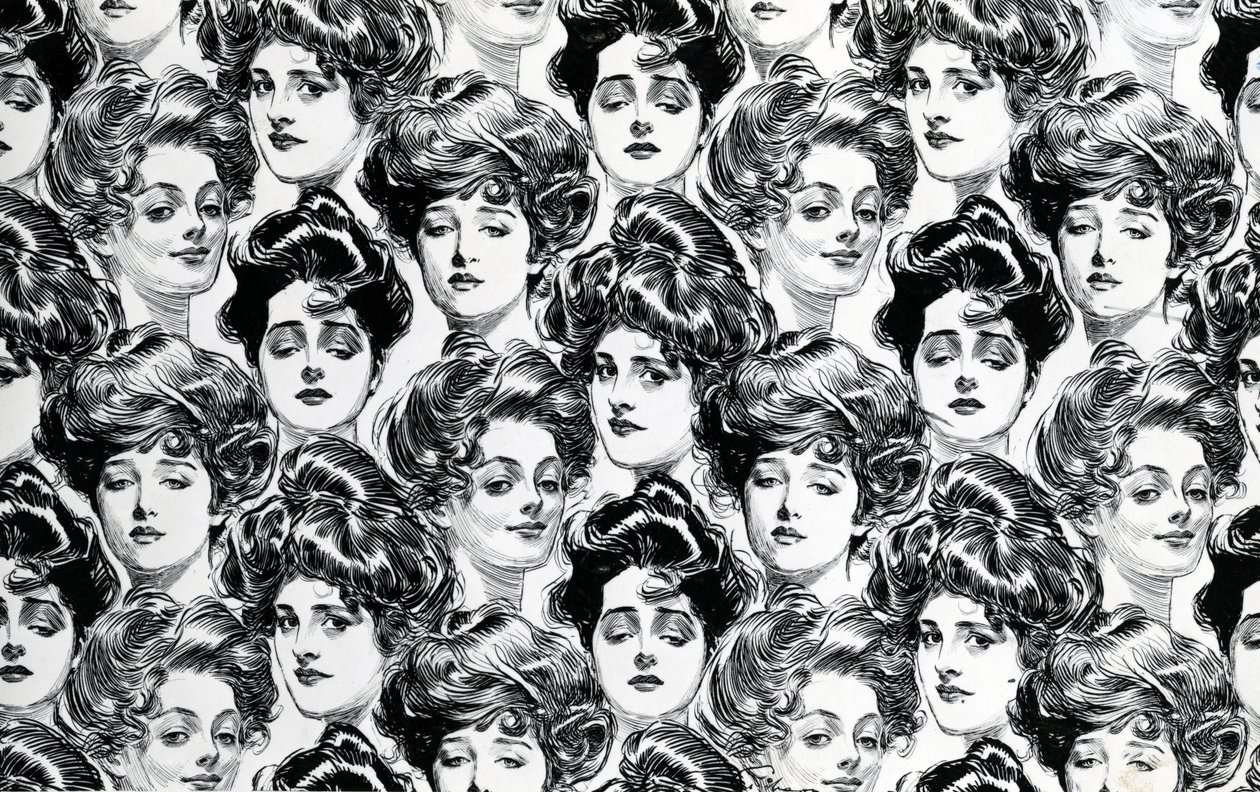 Design for Wallpaper, Suitable for a Bachelor Apartment, 1902 by Charles Dana Gibson