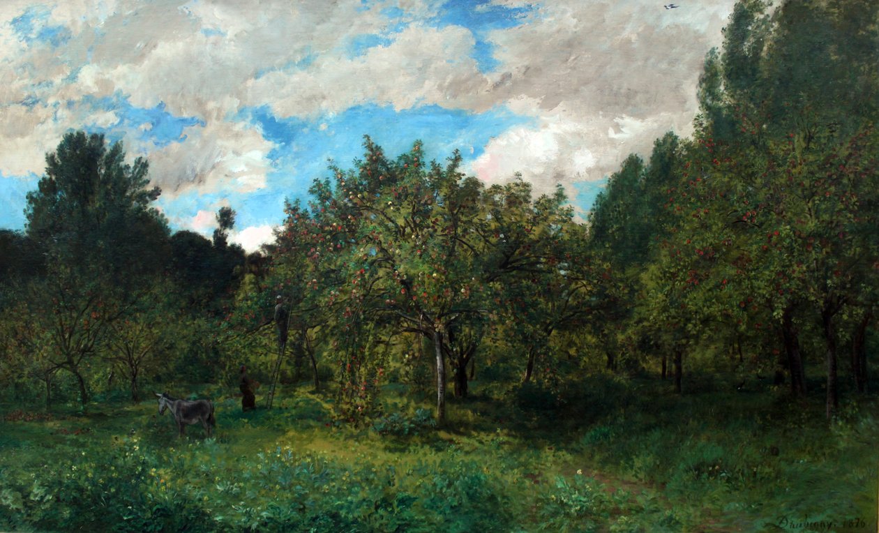 French Orchard at Harvest Time by Charles Francois Daubigny