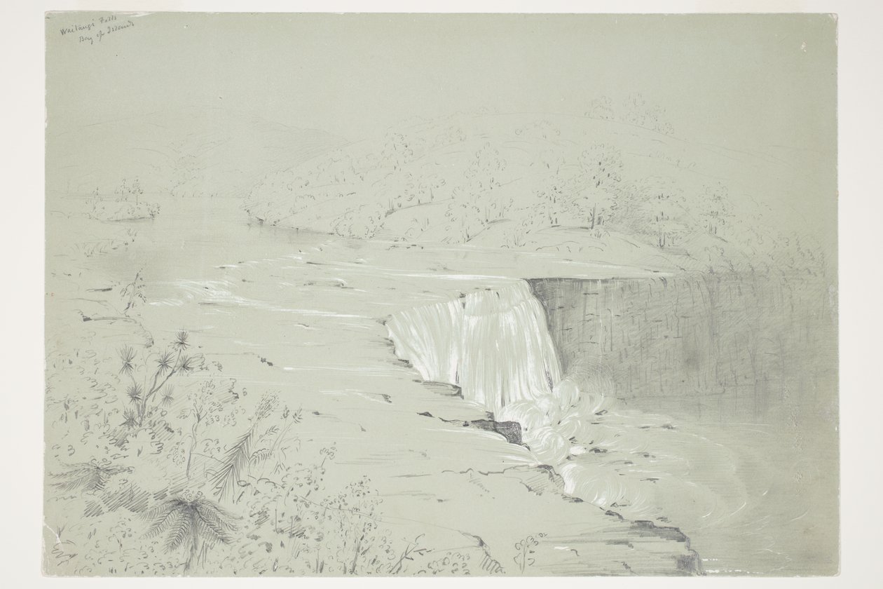 Waitangi Falls, Bay of Islands by Charles Heaphy