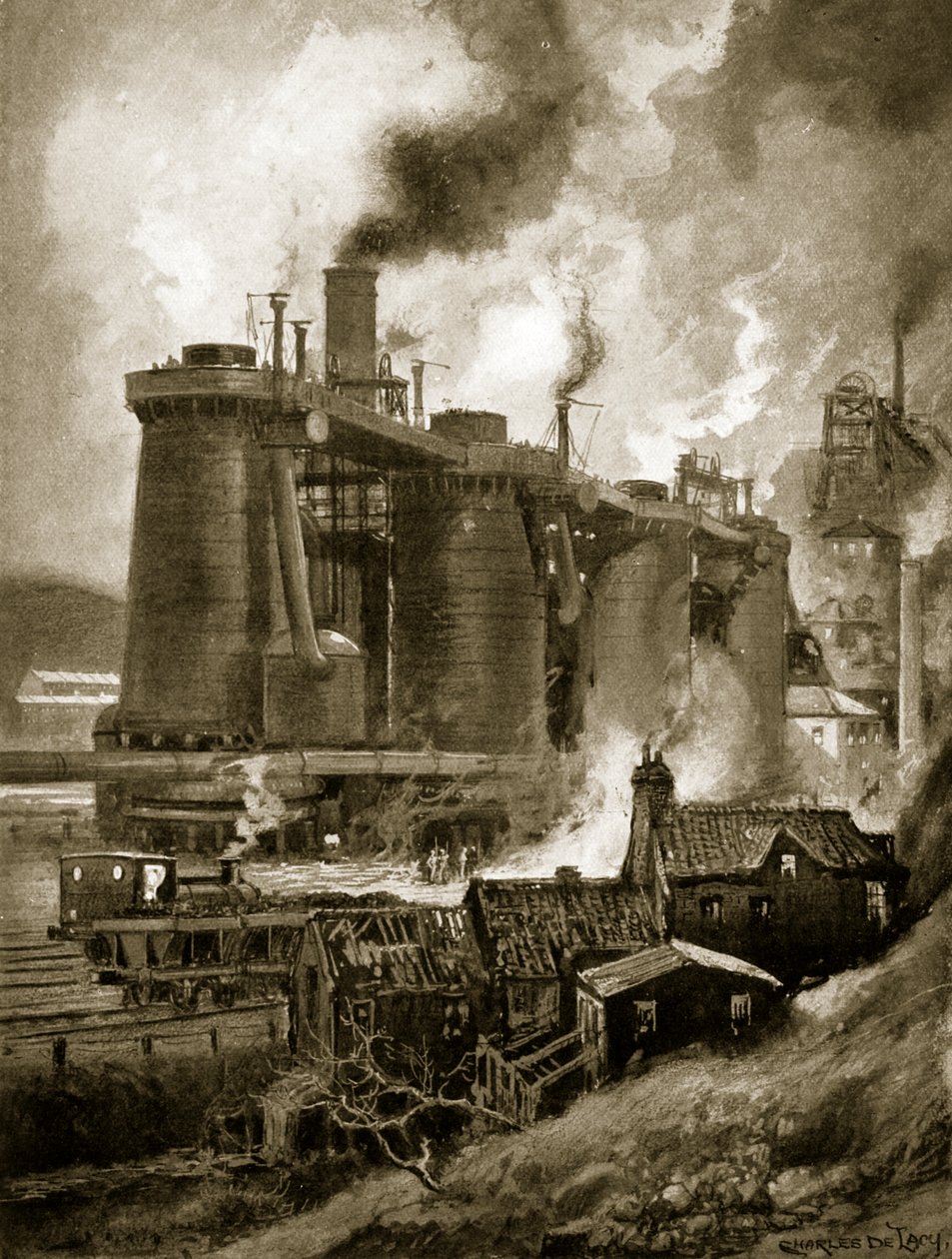 Blast Furnaces of the Period by Charles John de Lacy