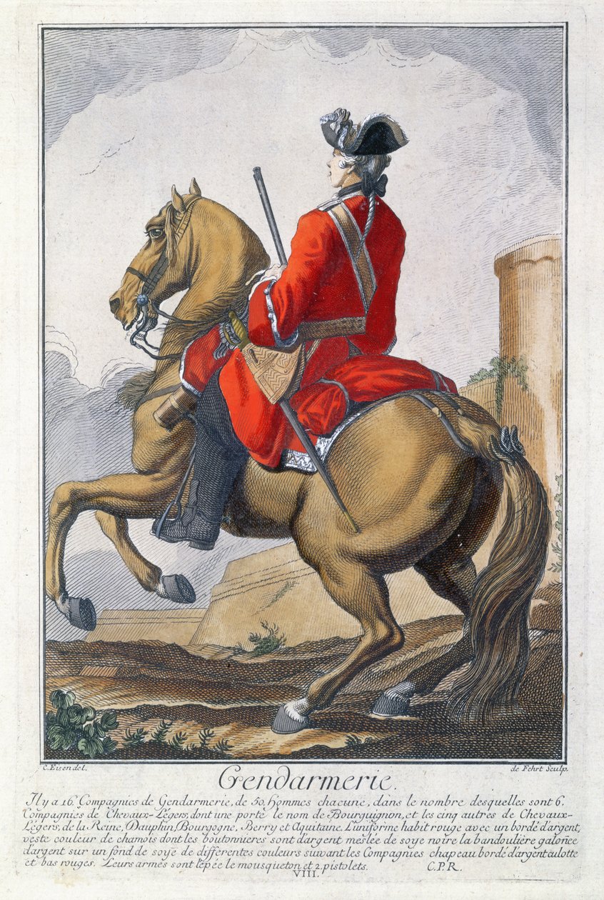 Gendarme Mounted on a Horse by Charles Joseph Dominique Eisen